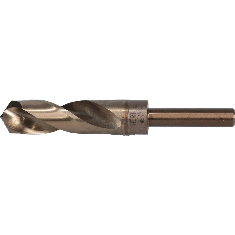 Hertel 74147711 Reduced Shank Drill Bit 61/64'' Dia, 1/2'' Shank Dia, 118 °, Cobalt