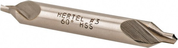 Hertel 585U 3 Combo Drill & Countersink #3, 1/4" Body Dia, High Speed Steel