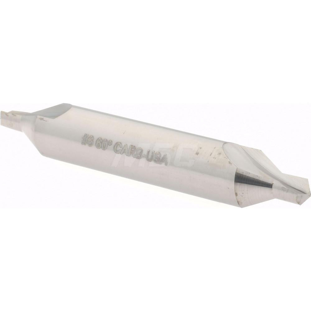Hertel 300-001008 Combo Drill & Countersink #6, 1/2" Body Dia, Solid Carbide