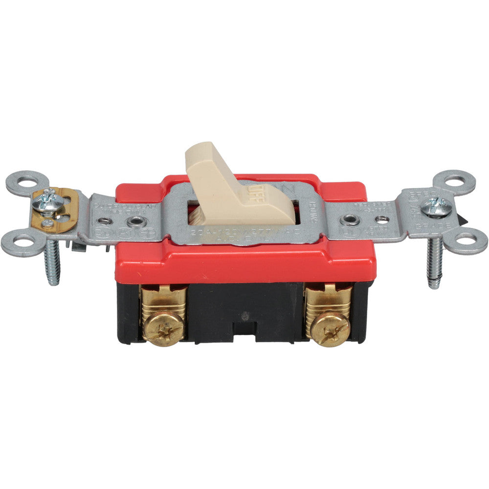 Leviton 1221-2I 1 Pole, 120 to 277 VAC, 20 Amp, Industrial Grade Toggle Wall Switch