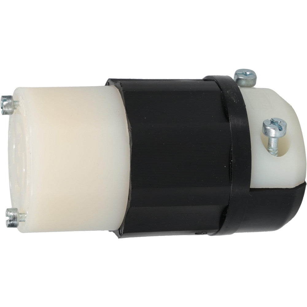 Leviton 2433 Locking Inlet Connector, Industrial, L16-20R, 480V, Black & White