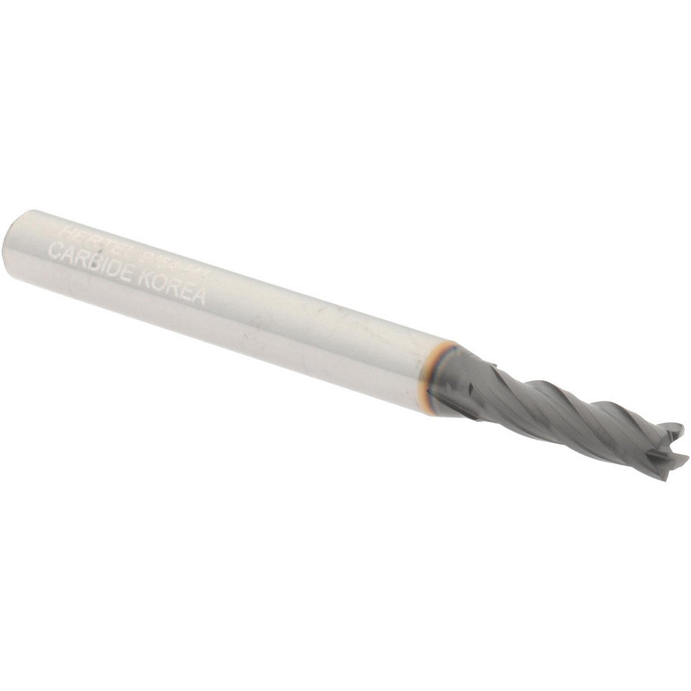 Hertel 74453317 Square End Mill 9/64" Dia, 1/2" LOC, 4 Flute, Solid Carbide