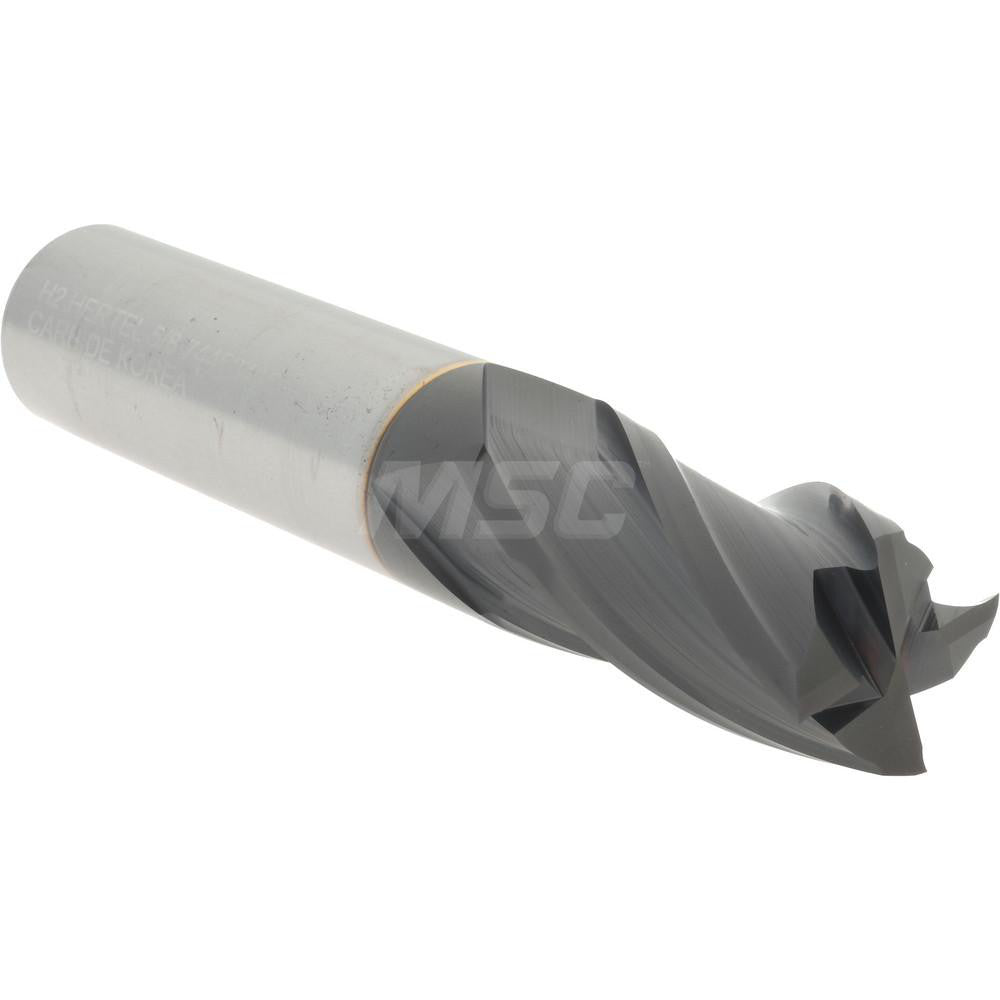 Hertel 74453416 Square End Mill 5/8" Dia, 1-1/4" LOC, 4 Flute, Solid Carbide