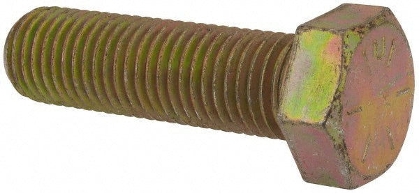 HHCS Made In USA MSC74453911-1 Hex Head Cap Screw 1-8 x 3-1/2", Grade 8 Steel, Zinc Yellow Dichromate Finish