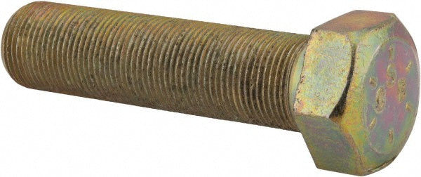 Big Bolt Corporation 1144FT8ZYDOM Hex Head Cap Screw 1-14 x 4", Grade 8 Steel, Zinc Yellow Dichromate Finish