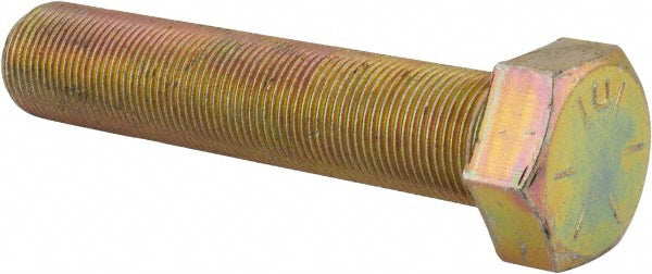 Big Bolt Corporation 1145FT8ZYDOM Hex Head Cap Screw 1-14 x 5", Grade 8 Steel, Zinc Yellow Dichromate Finish