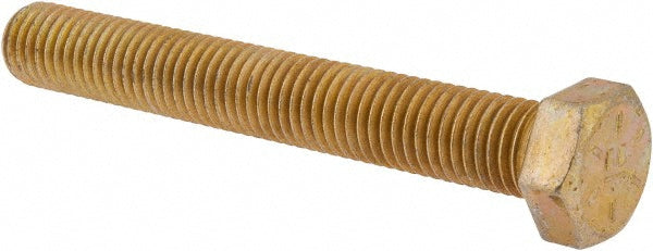 Big Bolt Corporation 5811412FT8ZYDOM Hex Head Cap Screw 5/8-11 x 4-1/2", Grade 8 Steel, Zinc Yellow Dichromate Finish
