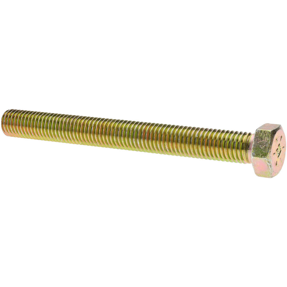 Big Bolt Corporation 58116FT8ZYDOM Hex Head Cap Screw 5/8-11 x 6", Grade 8 Steel, Zinc Yellow Dichromate Finish