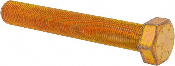 Big Bolt Corporation 34165FT8ZYDOM Hex Head Cap Screw 3/4-16 x 5", Grade 8 Steel, Zinc Yellow Dichromate Finish