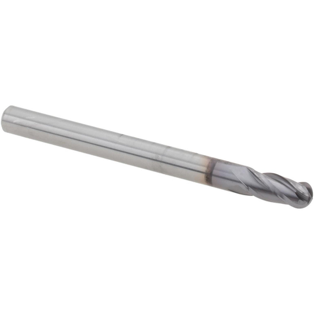 Hertel EG99924516 Ball End Mill 1/8" Dia, 1/4" LOC, 4 Flute, Solid Carbide