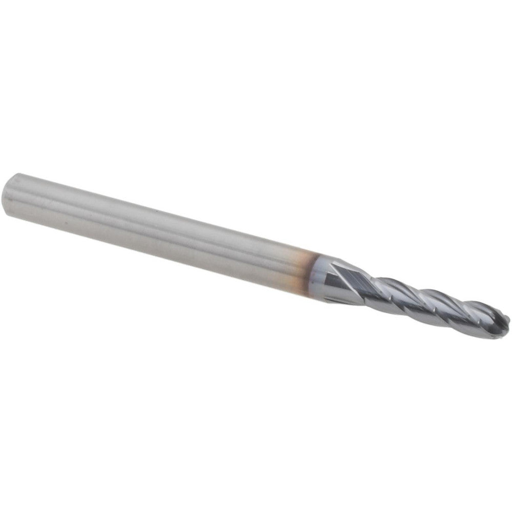 Hertel EG250006 Ball End Mill 3/32" Dia, 3/8" LOC, 4 Flute, Solid Carbide