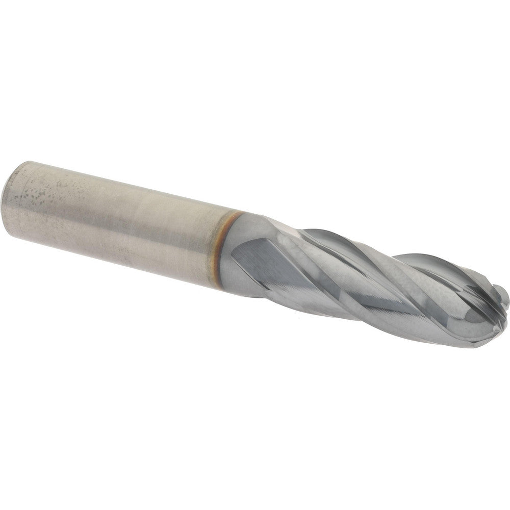 Hertel EG250024 Ball End Mill 3/8" Dia, 1" LOC, 4 Flute, Solid Carbide