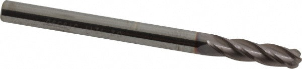 Hertel EG060012 Ball End Mill 3/16" Dia, 3/4" LOC, 4 Flute, Solid Carbide