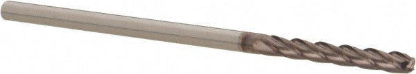 Hertel EG062008 Ball End Mill 1/8" Dia, 1" LOC, 4 Flute, Solid Carbide