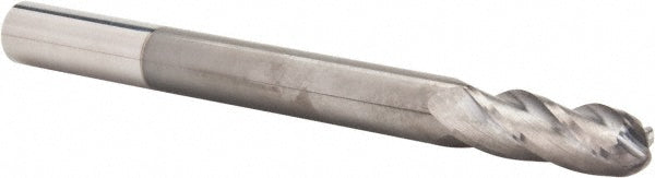 Hertel EG018903 Ball End Mill 1/2" Dia, 1-1/2" LOC, 4 Flute, Solid Carbide