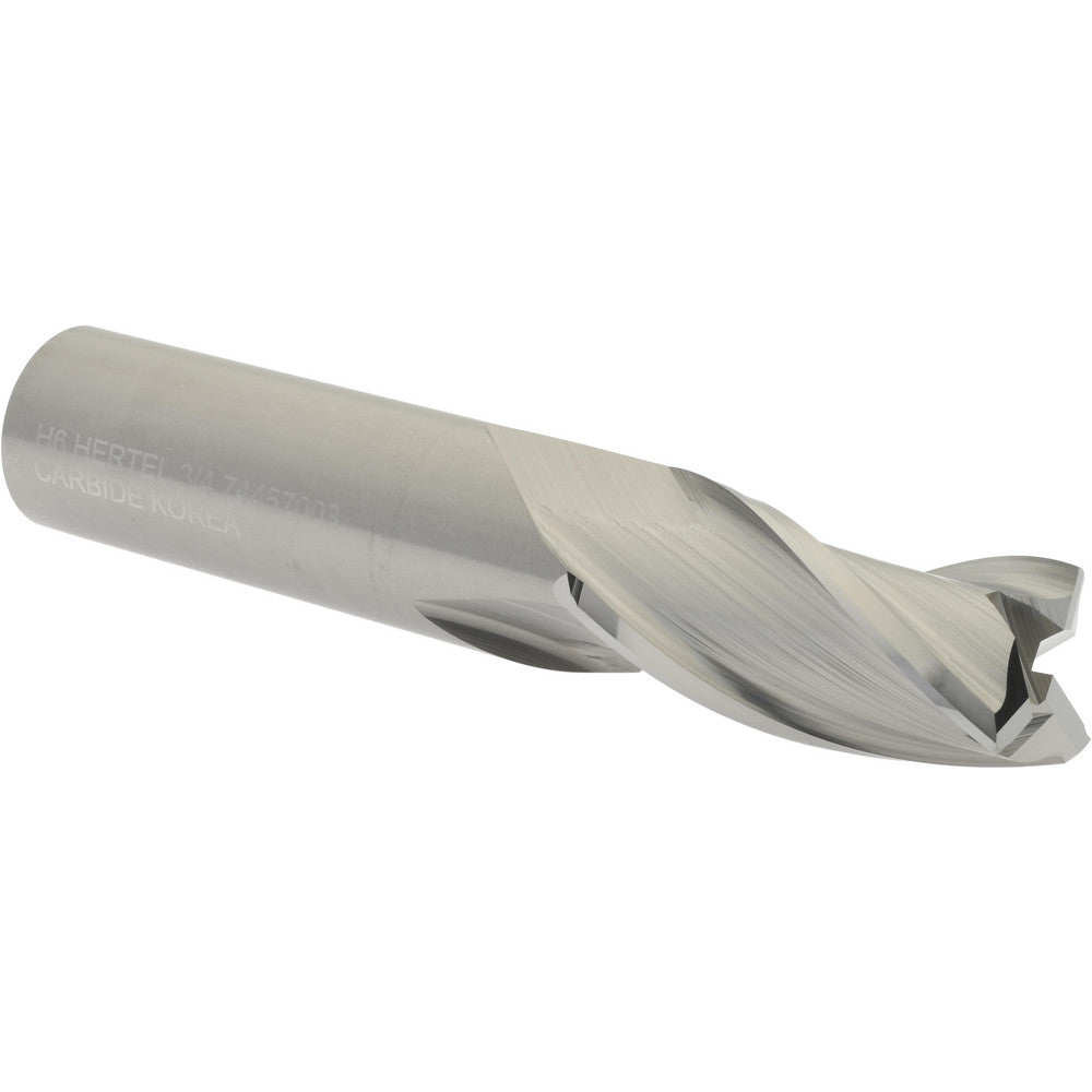 Hertel 74457003 Square End Mill 3/4" Dia, 1-1/2" LOC, 3 Flute, Solid Carbide