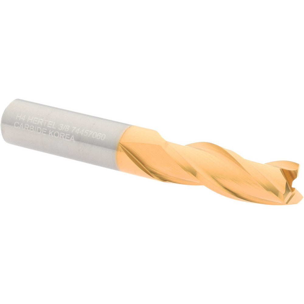 Hertel 74457060 Square End Mill 3/8" Dia, 1" LOC, 3 Flute, Solid Carbide