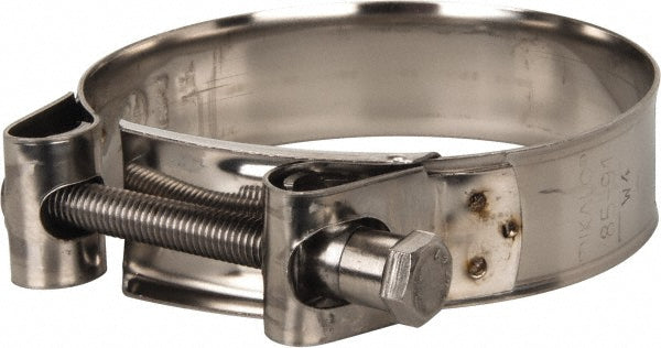 Mikalor 301321-9 T-Bolt Hose Clamp 3.35 to 3.58" Hose, 63/64" Wide, Stainless Steel
