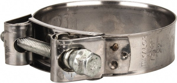 Mikalor 301920-7 T-Bolt Hose Clamp 3.11 to 3.35" Hose, 63/64" Wide, Stainless Steel