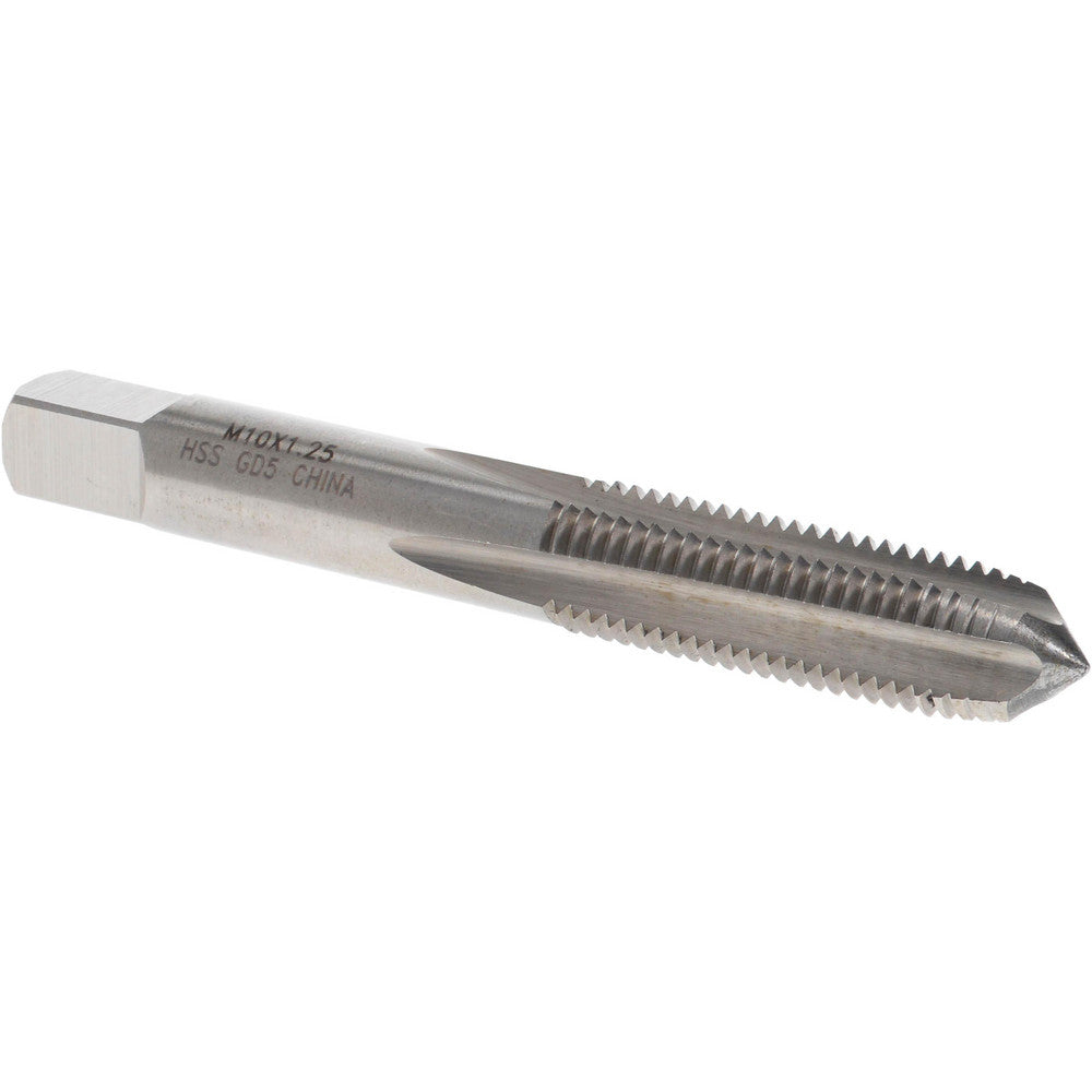 Value Collection JY74527318 Straight Flute Tap M10x1.25 Metric Fine, 4 Flute, Plug Chamfer, HSS, Bright/Uncoated Finish