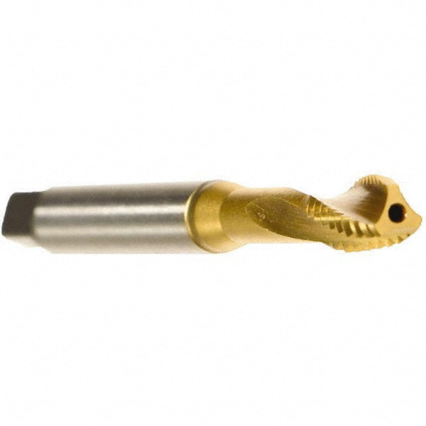 Emuge BU973701.5009 Spiral Flute Tap 1/4-20 UNC, 3 Flutes, Modified Bottoming, 2BX Class of Fit, Cobalt, TIN Coated