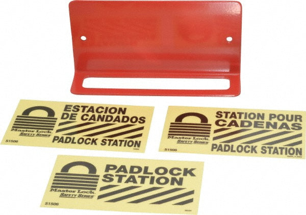 Master Lock S1506 Padlock Lockout Station Empty, 8 Max Locks, Steel Station