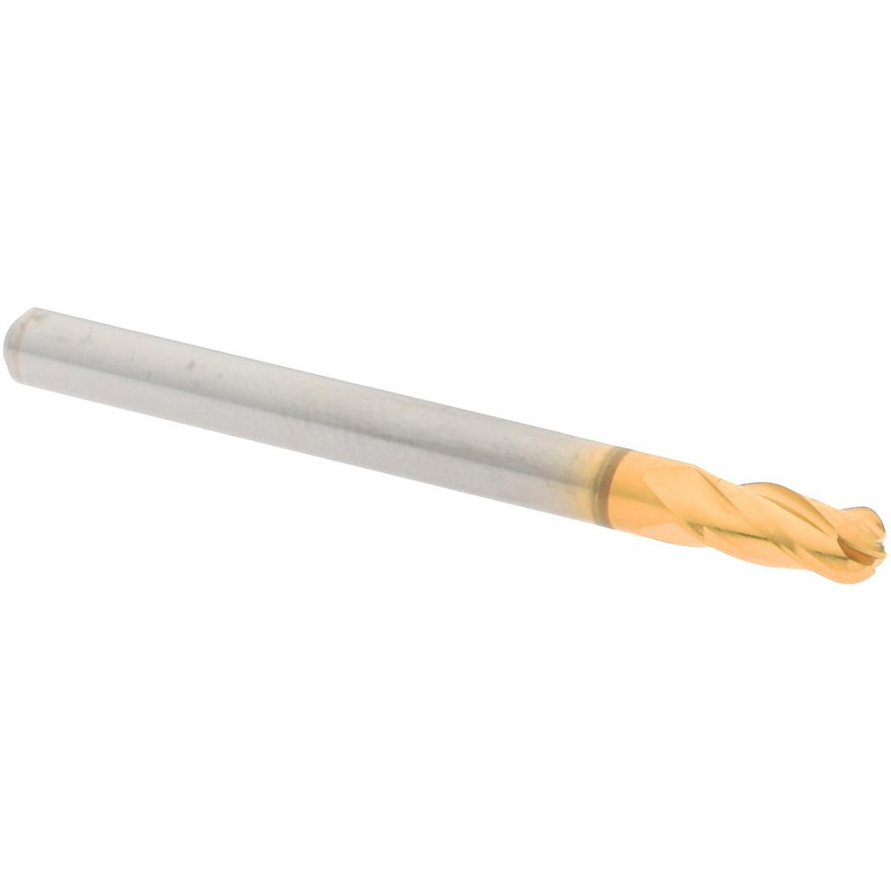 Hertel E699924516 Ball End Mill 1/8" Dia, 1/4" LOC, 4 Flute, Solid Carbide