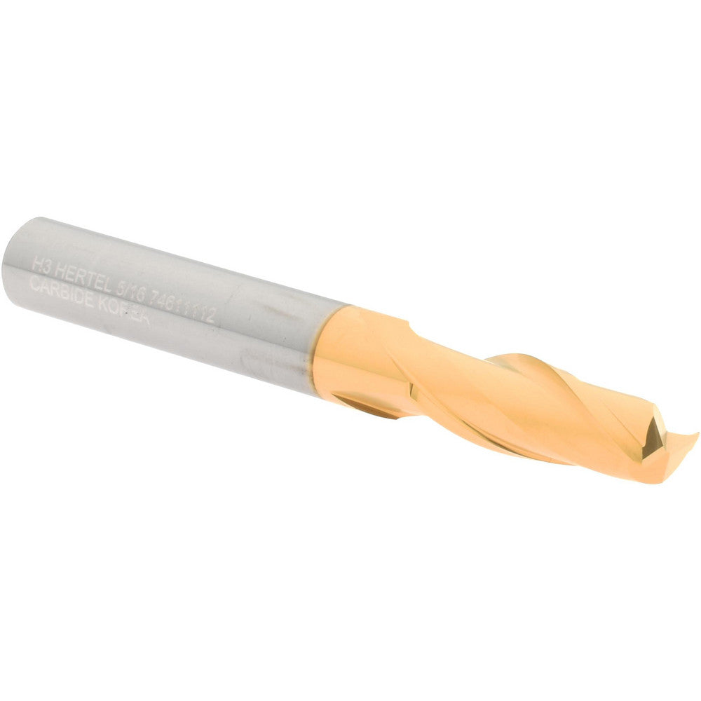 Hertel 74611112 Square End Mill 5/16" Dia, 13/16" LOC, 2 Flute, Solid Carbide