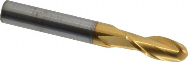 Hertel E6249020 Ball End Mill 5/16" Dia, 13/16" LOC, 2 Flute, Solid Carbide