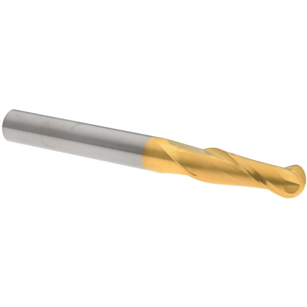 Hertel E6249016 Ball End Mill 1/4" Dia, 3/4" LOC, 2 Flute, Solid Carbide