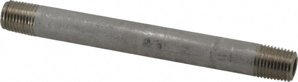 Merit Brass 4504-500 Stainless Steel Pipe Nipple 1/4" Pipe, Grade 304 & 304L