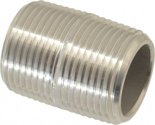 Merit Brass 4512-001 Stainless Steel Pipe Nipple 3/4" Pipe, Grade 304 & 304L