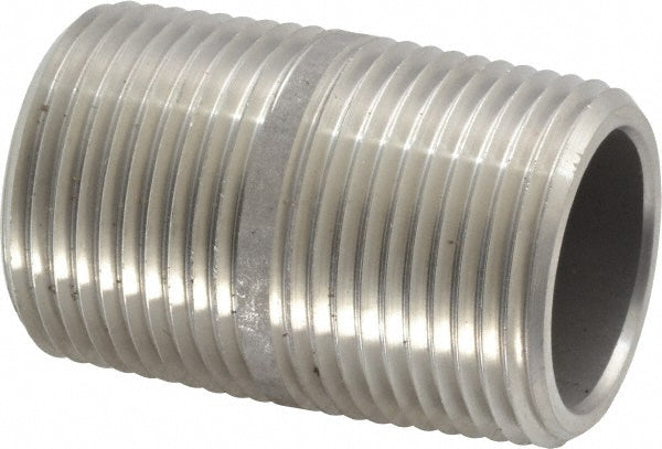 Merit Brass 4516-200 Stainless Steel Pipe Nipple 1" Pipe, Grade 304 & 304L