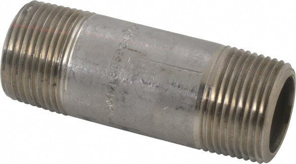 Merit Brass 4516-350 Stainless Steel Pipe Nipple 1" Pipe, Grade 304 & 304L