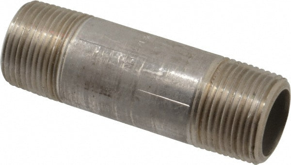 Merit Brass 4516-400 Stainless Steel Pipe Nipple 1" Pipe, Grade 304 & 304L