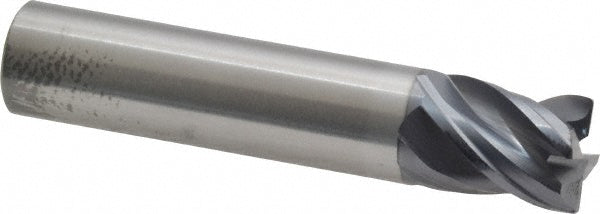 Kyocera SGS Precision Tools 36517 Corner Radius End Mill 1/2" Dia, 5/8" LOC, 0.0250 to 0.0300" Radius, 4 Flutes, Solid Carbide