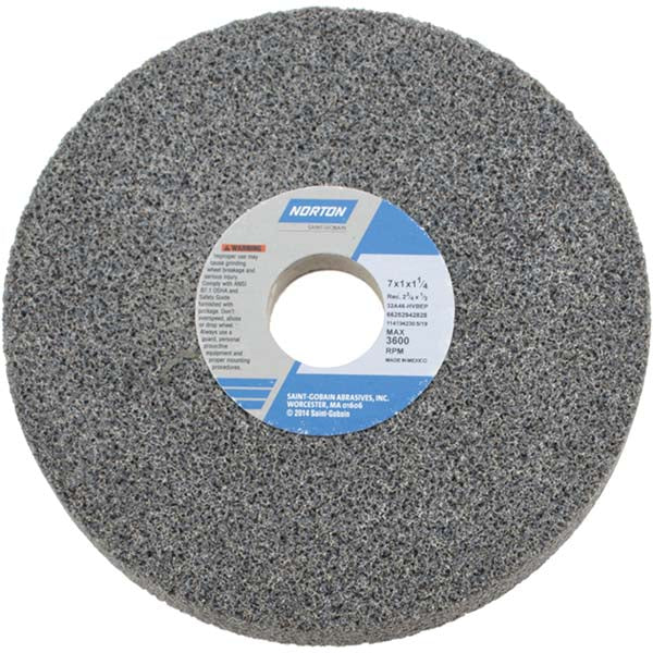 Norton 66252942828 Surface Grinding Wheel 7" Dia, 1" Thick, 1-1/4" Hole, 46 Grit, H Hardness