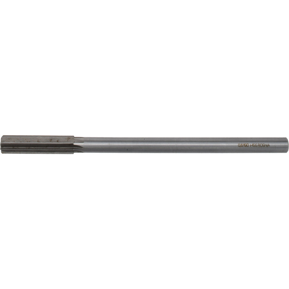 Value Collection SM0405190 Chucking Reamer 0.5190" Dia, 8" OAL, 2" Flute Length, Straight Flute, Straight-Cylindrical Shank, HSS