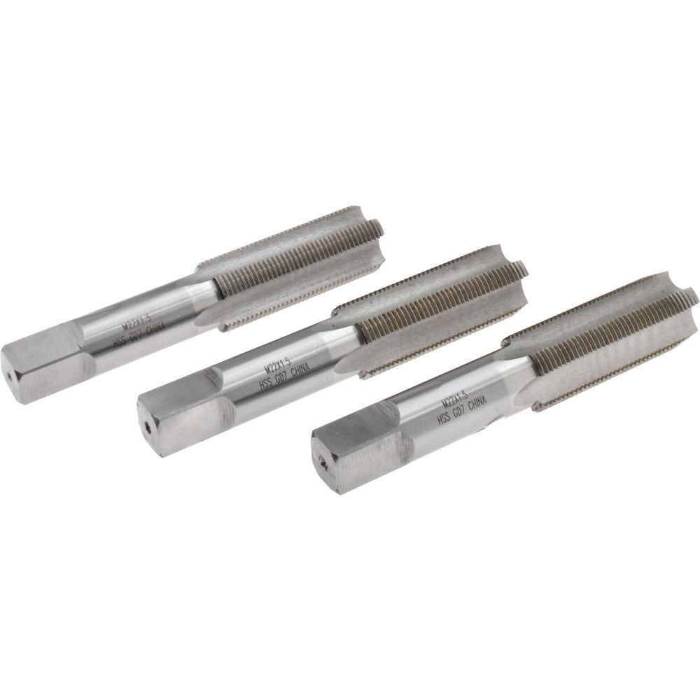 Value Collection JY74732868 Tap Set Metric Fine, 4 Flute, High Speed Steel, Bright Finish
