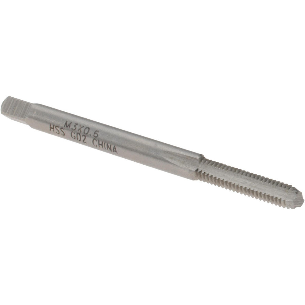 Value Collection JY74734146 Straight Flute Tap M3x0.6 Metric Special, 3 Flute, Bottoming Chamfer, HSS, Bright/Uncoated Finish