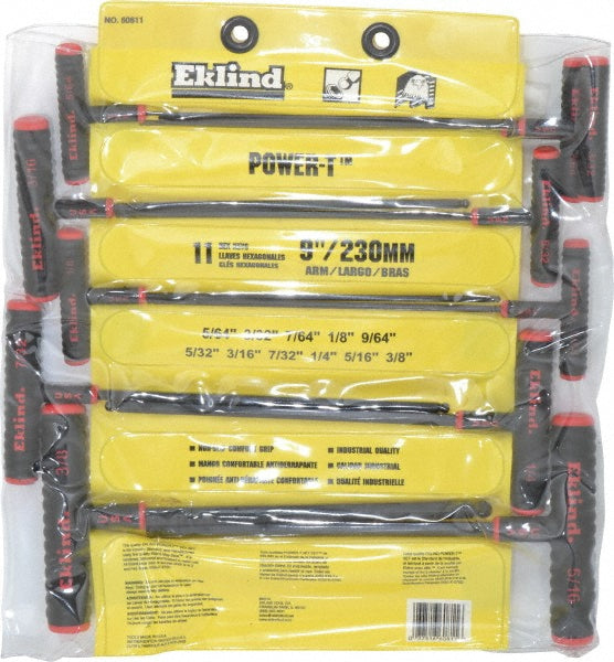 Eklind 60811 11 Piece T-Handle Ball End Hex Key Set