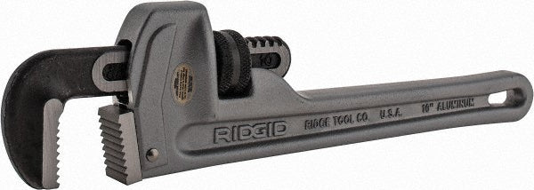 Ridgid 31090 Straight Pipe Wrench 1-1/2" Max, 10" OAL, Aluminum