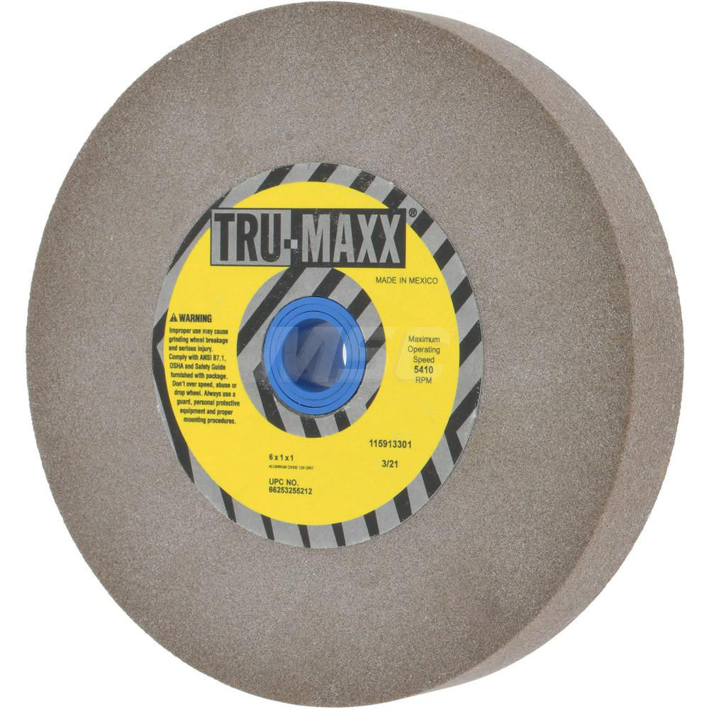 Tru-Maxx 66253255212 Bench & Pedestal Grinding Wheel 6" Dia, 1" Thick, 1" Hole Dia, Aluminum Oxide