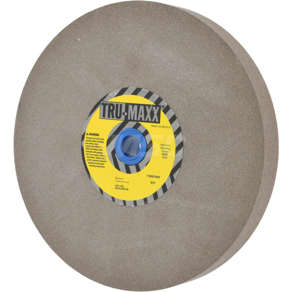 Tru-Maxx 66253255169 Bench & Pedestal Grinding Wheel 8" Dia, 1" Thick, 1" Hole Dia, Aluminum Oxide