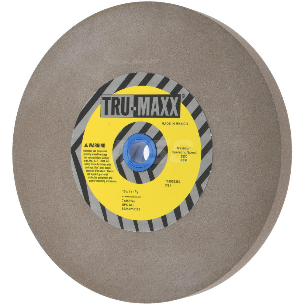 Tru-Maxx 66253255173 Bench & Pedestal Grinding Wheel 10" Dia, 1" Thick, 1-1/4" Hole Dia, Aluminum Oxide