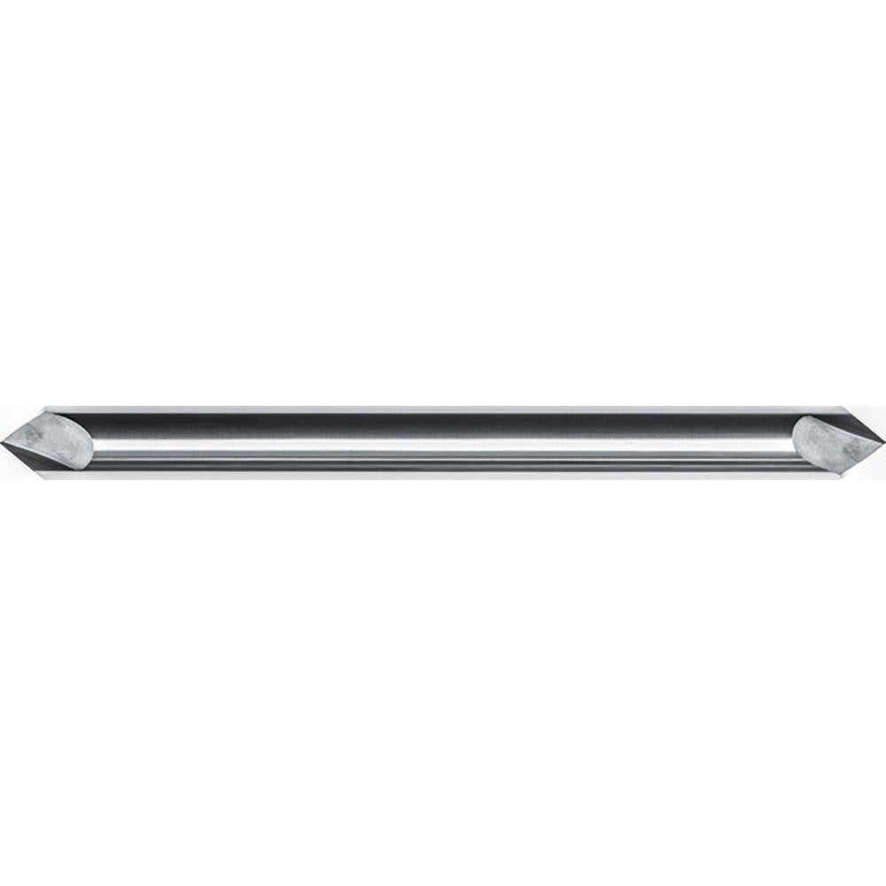 Internal Tool 64-9060 Chamfer Mill 1/4" Dia, 1/4" Shank Dia, 90 deg, 2 Flute, Solid Carbide, Double End
