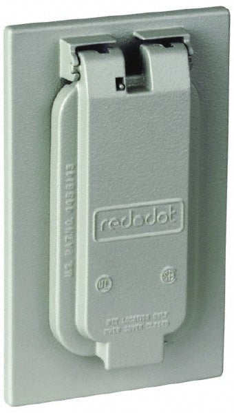 Thomas & Betts DCCDV Duplex Receptacle Electrical Box Cover Aluminum