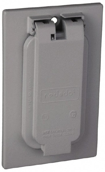 Thomas & Betts DCCGV GFCI Receptacle Electrical Box Cover Aluminum