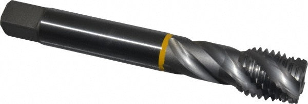 Emuge CU501000.5018 Spiral Flute Tap #1-8 UNC, 4 Flutes, Modified Bottoming, 2B Class of Fit, Cobalt, Bright/Uncoated