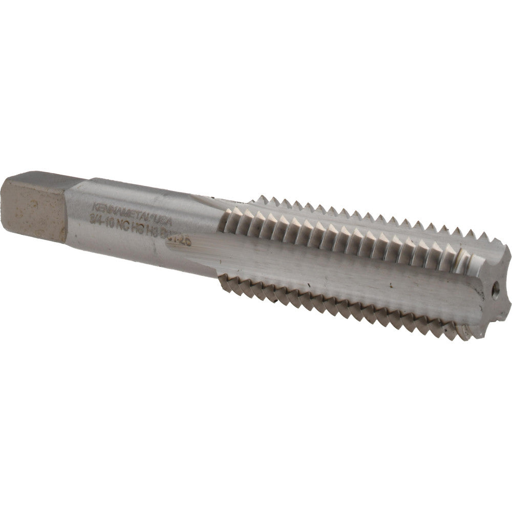 Kennametal 1542913 Straight Flute Tap 3/4-10 UNC, 4 Flute, Bottoming Chamfer, High-Speed Steel, Bright/Uncoated Finish